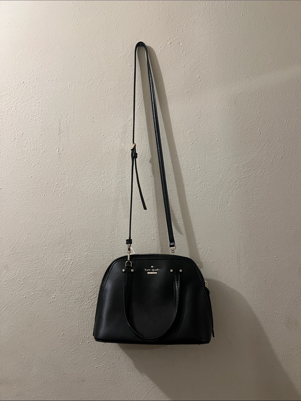 kate spade Black Crossbody Dome Satchel